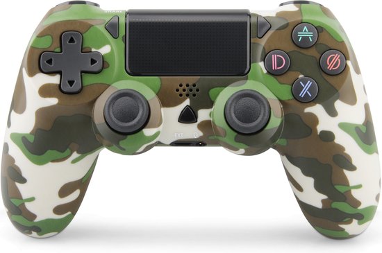 Dadson Draadloze Controller – Geschikt voor PS4 – Camouflage Groen