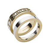 Diesel Heren Ring Staal - Zilverkleurig - 18.00 mm / maat 57