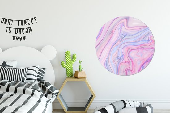 Wall Circle - Wall Circle Indoor - Marbre - Couleurs - Pastel - ⌀ 90 cm - Décoration murale - Peintures Ronds