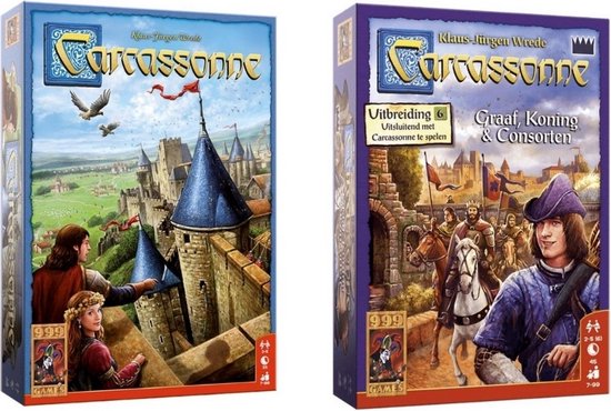 Afbeelding van het spel Spellenbundel - 2 Stuks - Carcassonne & Carcassonne Graaf, Koning en Consorten - Uitbreiding