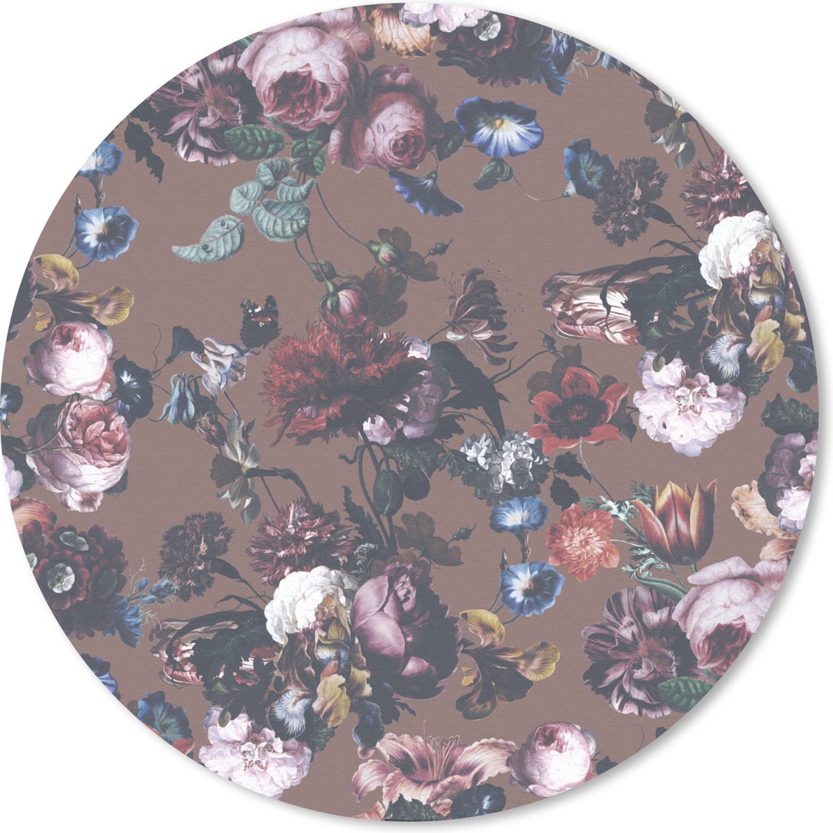Muismat rond 30x30 cm - Mousepad Bloemen - Tuin - Oranje - Ronde muismatten
