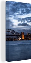 Canvas Schilderij Het Opera van Sydney en de Sydney Harbour Bridge in Australië - 40x80 cm - Wanddecoratie