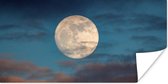 Affiche Lune - Nuages - Nuit - 160x80 cm