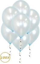 Baby Blauwe Helium Ballonnen Gender Reveal Versiering Feest Versiering Ballon BabyShower Metallic Blauw - 100 Stuks