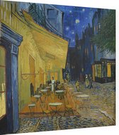 Caféterras bij nacht (place du Forum), Vincent van Gogh - Foto op Dibond - 40 x 40 cm