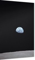 Earthrise viewing Earth from space (ruimtevaart) - Foto op Dibond - 40 x 60 cm