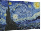 De sterrennacht, Vincent van Gogh - Foto op Dibond - 90 x 60 cm