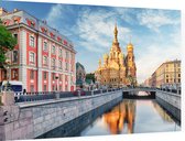 Kathedraal op het Bloed aan het Gribojedovkanaal in Sint-Petersburg - Foto op Dibond - 90 x 60 cm