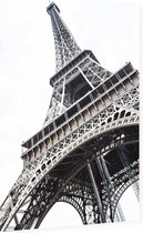 Constructie-details Eiffeltoren van onderaf in Parijs - Foto op Dibond - 60 x 90 cm
