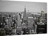 Artistiek beeld van de skyline van New York bij nacht - Foto op Dibond - 60 x 40 cm