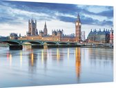 Parlementsgebouw en de beroemde Big Ben van Londen - Foto op Dibond - 90 x 60 cm