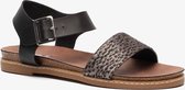 Blue Box dames sandalen met cheetah print - Zwart - Maat 42