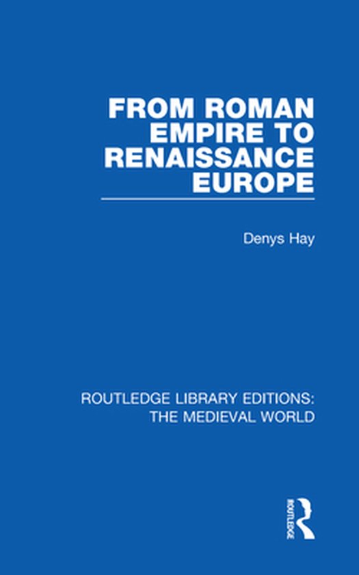 Routledge Library Editions: The Medieval World - From Roman  ... - cover