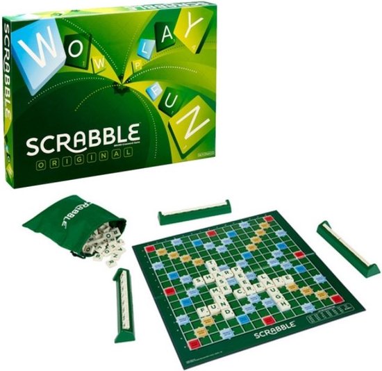 Thumbnail van een extra afbeelding van het spel Spellenbundel - 3 Stuks - Scrabble Original & Stratego & Ganzenbord