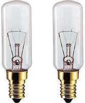 Afzuigkaplamp - 40W - E14 - Dampkaplamp - Helder - Universeel - Afzuigkaplampje - 40Watt - 230V - (2 STUKS)