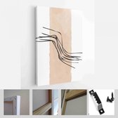 Set van abstracte handgeschilderde illustraties voor wanddecoratie, briefkaart, Social Media Banner, Brochure Cover Design achtergrond - moderne kunst Canvas - verticaal - 19607941