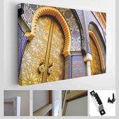 Onlinecanvas - Schilderij - Hotel In Riyad. Marrakech Art Horizontaal - Multicolor - 115 X 75 Cm