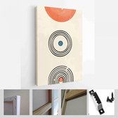 Een trendy set van abstracte handgeschilderde illustraties voor briefkaart, social media banner, brochure omslagontwerp of wanddecoratie achtergrond - moderne kunst canvas - verticaal - 19086