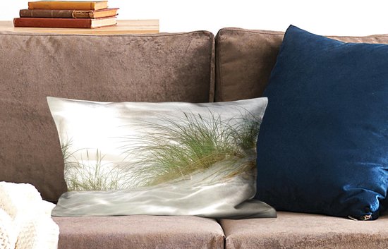 Sierkussen Mer des Wadden pour l'intérieur - Dunes de sable de la mer des Wadden - 50x30 cm - Coussin intérieur rectangulaire en coton