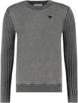 Purewhite -  Heren Regular Fit   Trui  - Grijs - Maat M