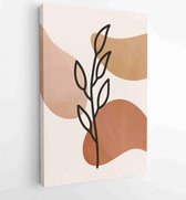 Botanische abstracte kunst achtergronden vector. Zomerse vierkante banner 1 - Moderne schilderijen – Verticaal – 1931385650 - 50*40 Vertical