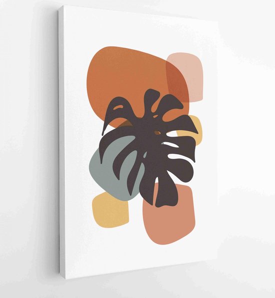 Abstracte kunst natuur achtergrond vector. Modern shape line art behang 3 - Moderne schilderijen – Verticaal – 1933708178 - 80*60 Vertical