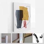 Onlinecanvas - Schilderij - Creatieve Minimalistische Handgeschilderde Wanddecoratie. Ansichtkaart Brochureontwerp Art Verticaal - Multicolor - 115 X 75 Cm