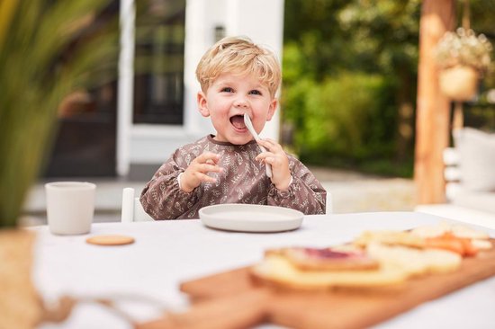 Jollein - Kinderserviesset 4-delig (Nougat) - Siliconen - Baby Servies, Baby Bestek - 6-18 maanden van Jollein — afbeelding 3