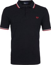 Fred Perry Polo Navy White Red - maat M