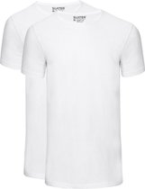 Slater 2-pack Basic Fit T-shirt Wit - maat S