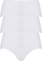 ten Cate Basic women midi (3-pack) - dames slips middelhoge taille - wit -  Maat: XL
