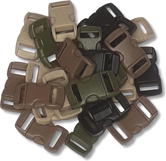 Ilènne - Paracord sluiting - Beige - plastic - 25 stuks - voor armband