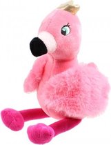flamingoknuffel junior pluche 20 cm roze
