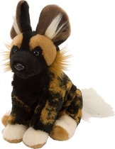 knuffel hyena junior 20 cm pluche zwart/bruin