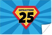 Affiche Cadeau d'anniversaire - 25 ans - Super-héros - 120x80 cm