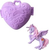 eenhoorn Pocket Unicorn meisjes 7,5 cm paars 2-delig