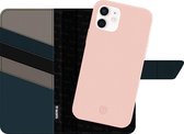 Valenta Snap Luxe Telefoonhoesje geschikt voor Apple iPhone 12 Mini Hoesje Uitneembare 2in1 Bookcase Portemonnee - Zwart / Roze
