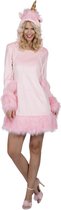 Wilbers - Eenhoorn Kostuum - Roze Droom Van Een Eenhoorn Fabeldier - Vrouw - roze - Maat 34-36 - Carnavalskleding - Verkleedkleding