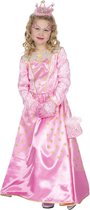 Wilbers & Wilbers - Doornroosje Kostuum - Roze Ster Van Het Bal Koninklijke Prinses - Meisje - roze - Maat 104 - Carnavalskleding - Verkleedkleding