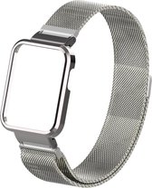 Milanees Smartwatch bandje - Geschikt voor  Xiaomi Mi Watch Lite Milanese band - zilver - Strap-it Horlogeband / Polsband / Armband