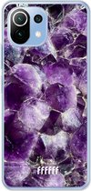 6F hoesje - geschikt voor Xiaomi Mi 11 Lite -  Transparant TPU Case - Purple Geode #ffffff