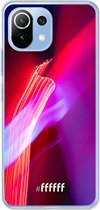 6F hoesje - geschikt voor Xiaomi Mi 11 Lite -  Transparant TPU Case - Light Show #ffffff