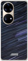 6F hoesje - geschikt voor Huawei P50 Pro -  Transparant TPU Case - Moving Stars #ffffff