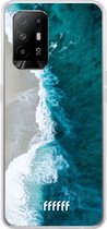 6F hoesje - geschikt voor OPPO A94 5G -  Transparant TPU Case - Beach all Day #ffffff