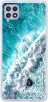 6F hoesje - geschikt voor Samsung Galaxy A22 4G -  Transparant TPU Case - Perfect to Surf #ffffff