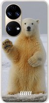6F hoesje - geschikt voor Huawei P50 -  Transparant TPU Case - Polar Bear #ffffff