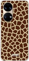 6F hoesje - geschikt voor Huawei P50 -  Transparant TPU Case - Giraffe Print #ffffff