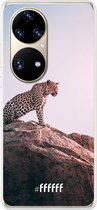 6F hoesje - geschikt voor Huawei P50 Pro -  Transparant TPU Case - Leopard #ffffff