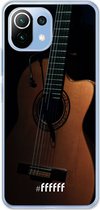 6F hoesje - geschikt voor Xiaomi Mi 11 Lite -  Transparant TPU Case - Guitar #ffffff