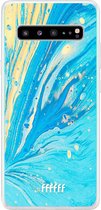 6F hoesje - geschikt voor Samsung Galaxy S10 5G -  Transparant TPU Case - Endless Azure #ffffff